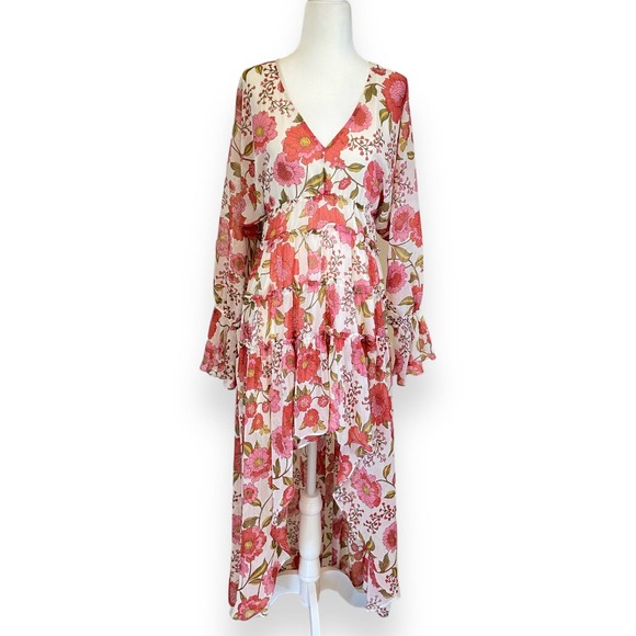 Steve Madden The Sol Dress Vintage Rose Hi-Lo Maxi - Picture 3 of 9